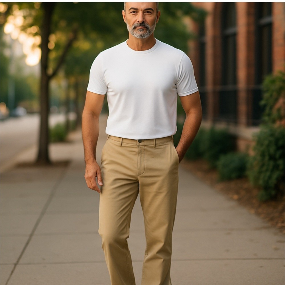Polo Ralph Lauren Mens Pants 34 X 34 100% Cotton Khaki Dress Pants FLAW